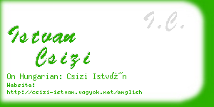 istvan csizi business card